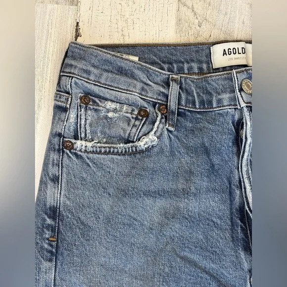 Agolde High Rise Ripped Ankles Jeans - Picture 2 of 9